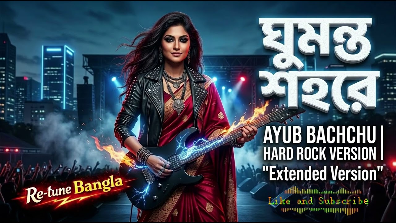 Ghumonto Shohorey - ঘুমন্ত শহরে | Ayub Bachchu | Female Hard Rock | Extended | Re-tune Bangla