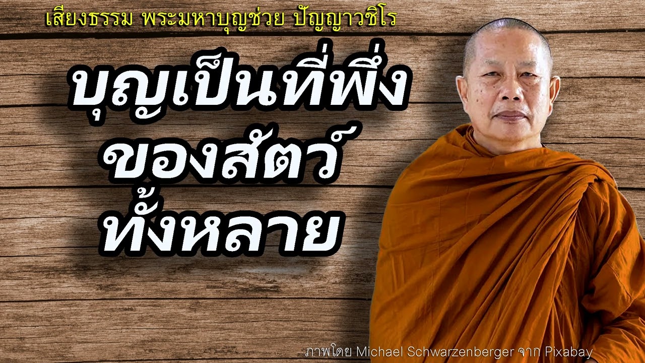 บุญเป็นที่พึ่งของสัตว์ทั้งหลาย..ธรรมะคลายทุกข์ พระมหาบุญช่วย ปัญญาวชิโร