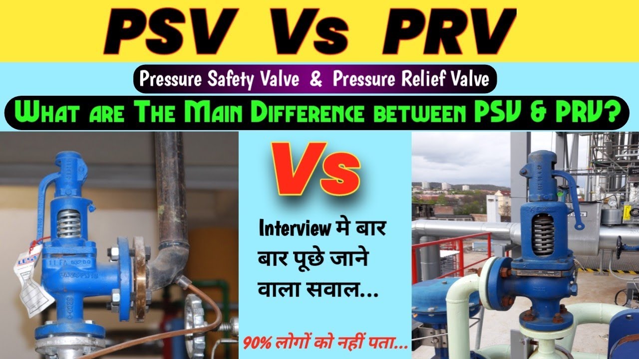 PSV Vs PRV || Difference between Pressure Safety Valve and Pressure Relief Valve