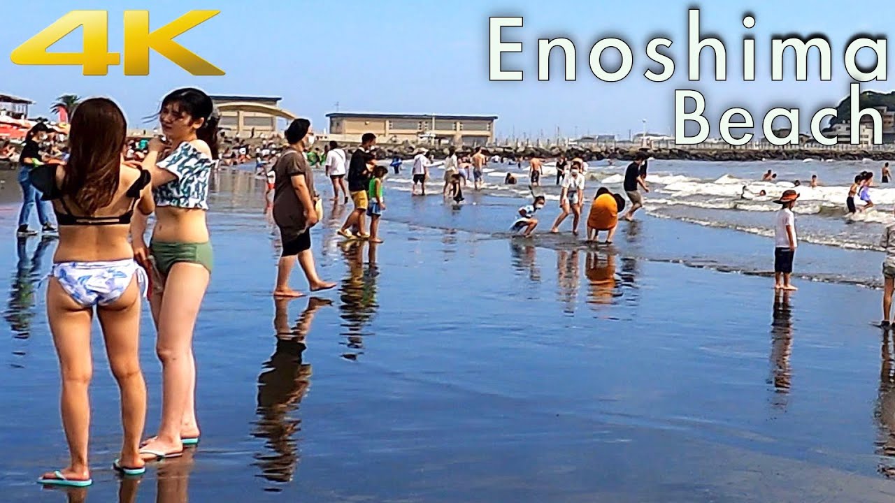 The most popular beach near Tokyo. 夏真っ盛りの片瀬西浜海水浴場ビーチAugust 2022 The height of summer. #海水浴 #beach