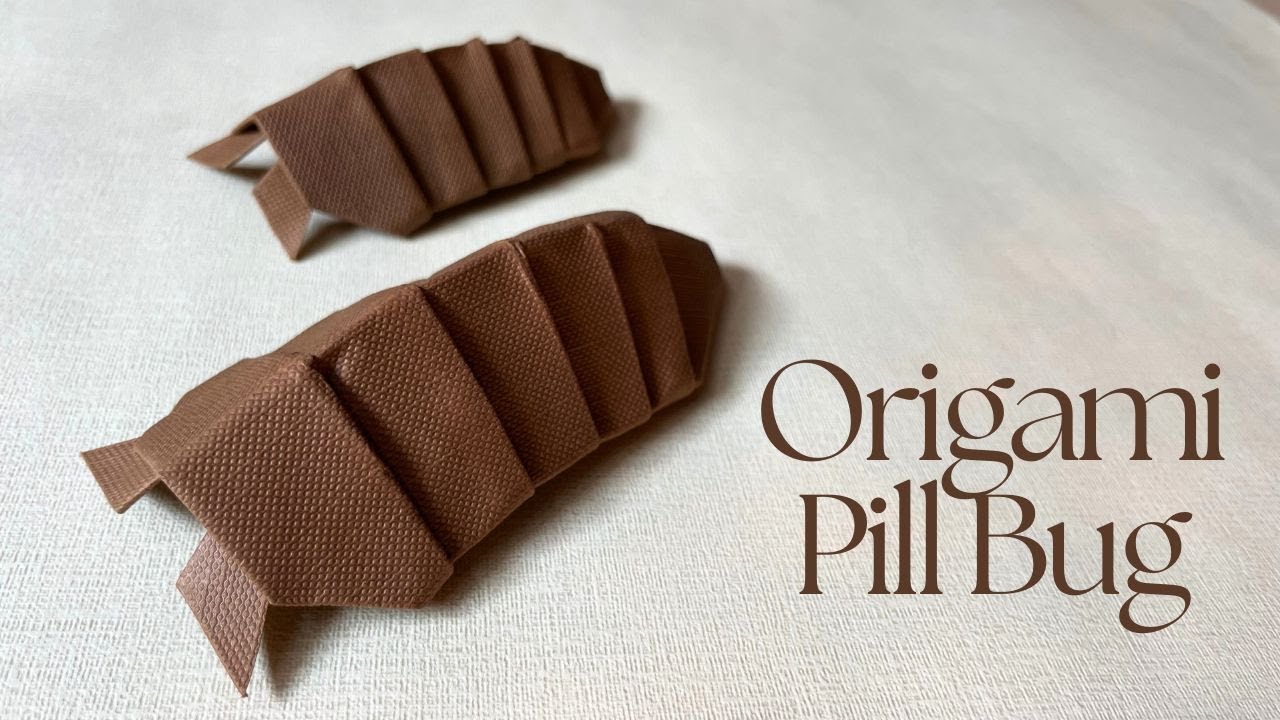 Easy Origami Pill Bug | How to Make a Paper Pill Bug | InnoVatioNizer #origamipillbug #paperpillbug
