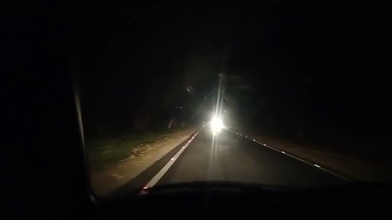 Super night on the forest road