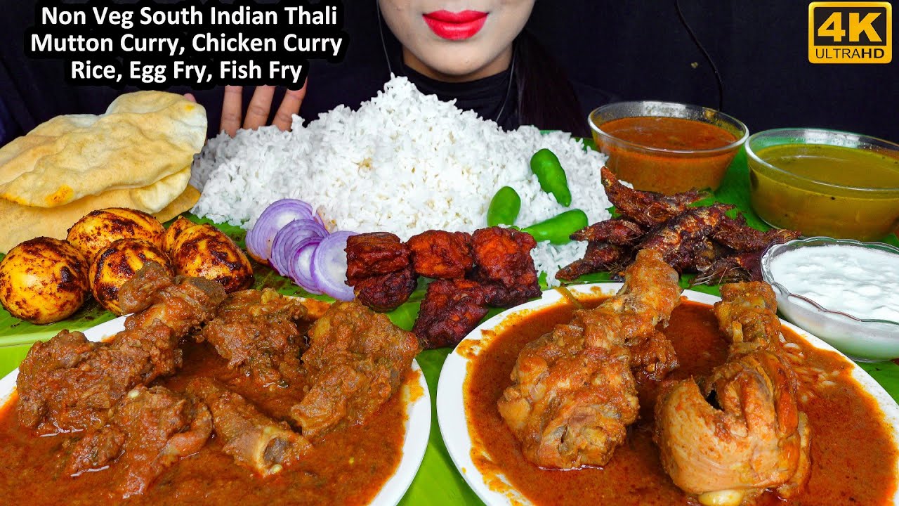 EATING SPICY MUTTON GRAVY,RICE,SPICY CHICKEN CURRY,GRAVY,CHILLI CHICKEN,FISH FRY ASMR EATING VIDEO