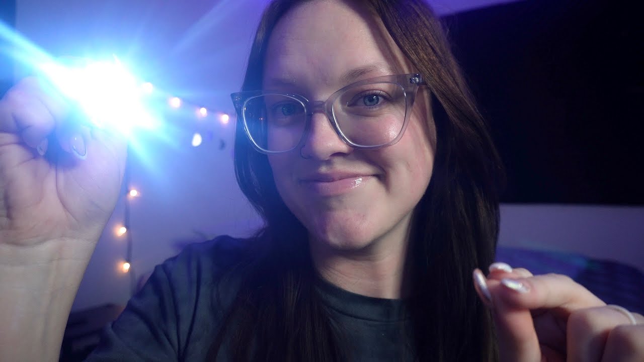 ASMR Peripheral Light Triggers to Relax Your Brain - follow my instructions, eye exam, bright lights