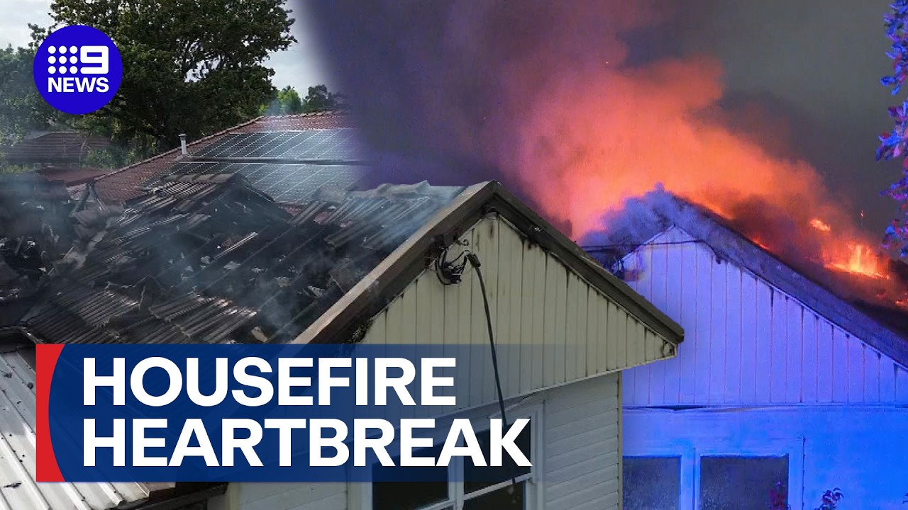 Heartbreak for family as house goes up in flames | 9 News Australia