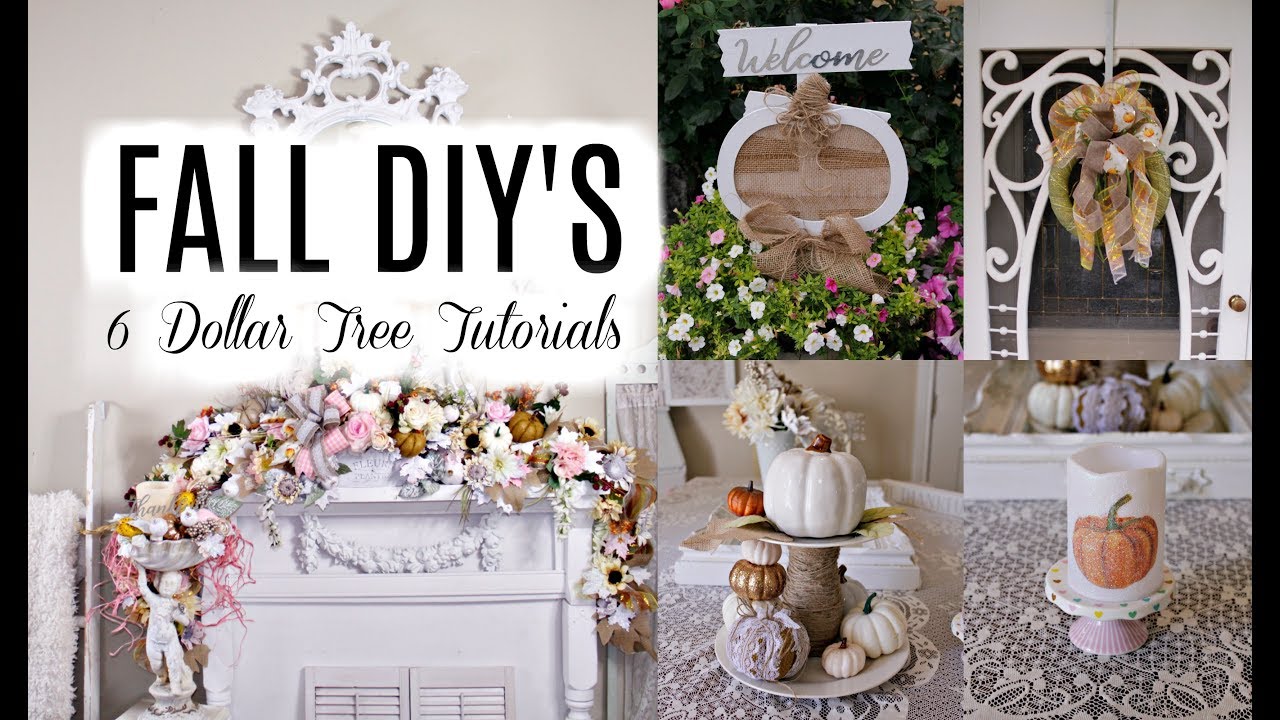 🍁6 DOLLAR TREE FALL DECOR DIYS / 
