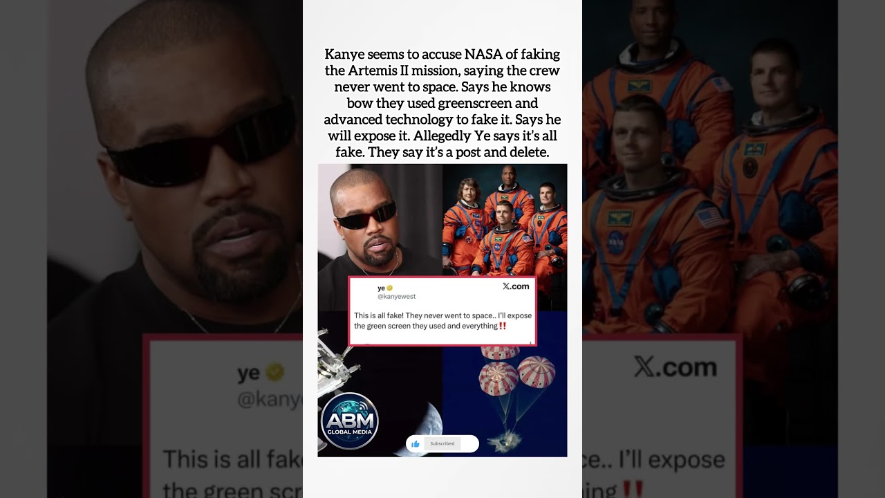 Kanye West Threatens To Expose NASA's Green Screen! 💀 #fakenews #popculture #shorts