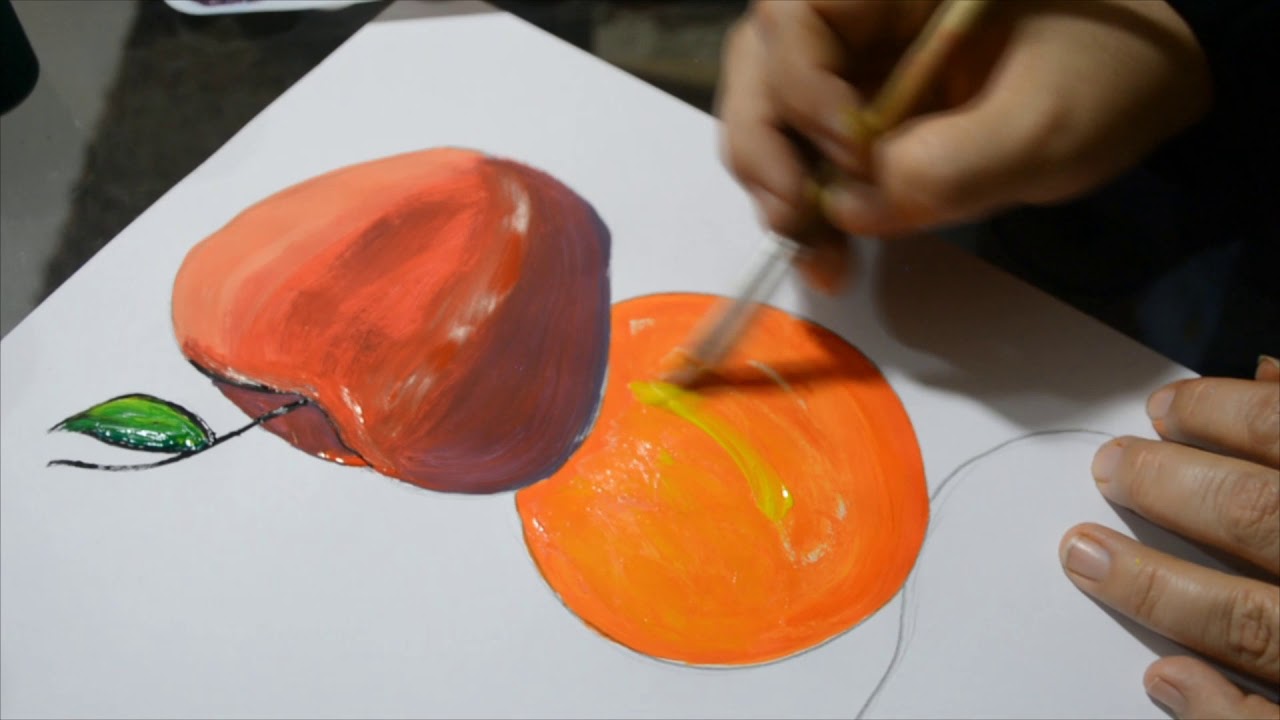 ARTE CON TÉMPERA - PINTANDO FRUTAS