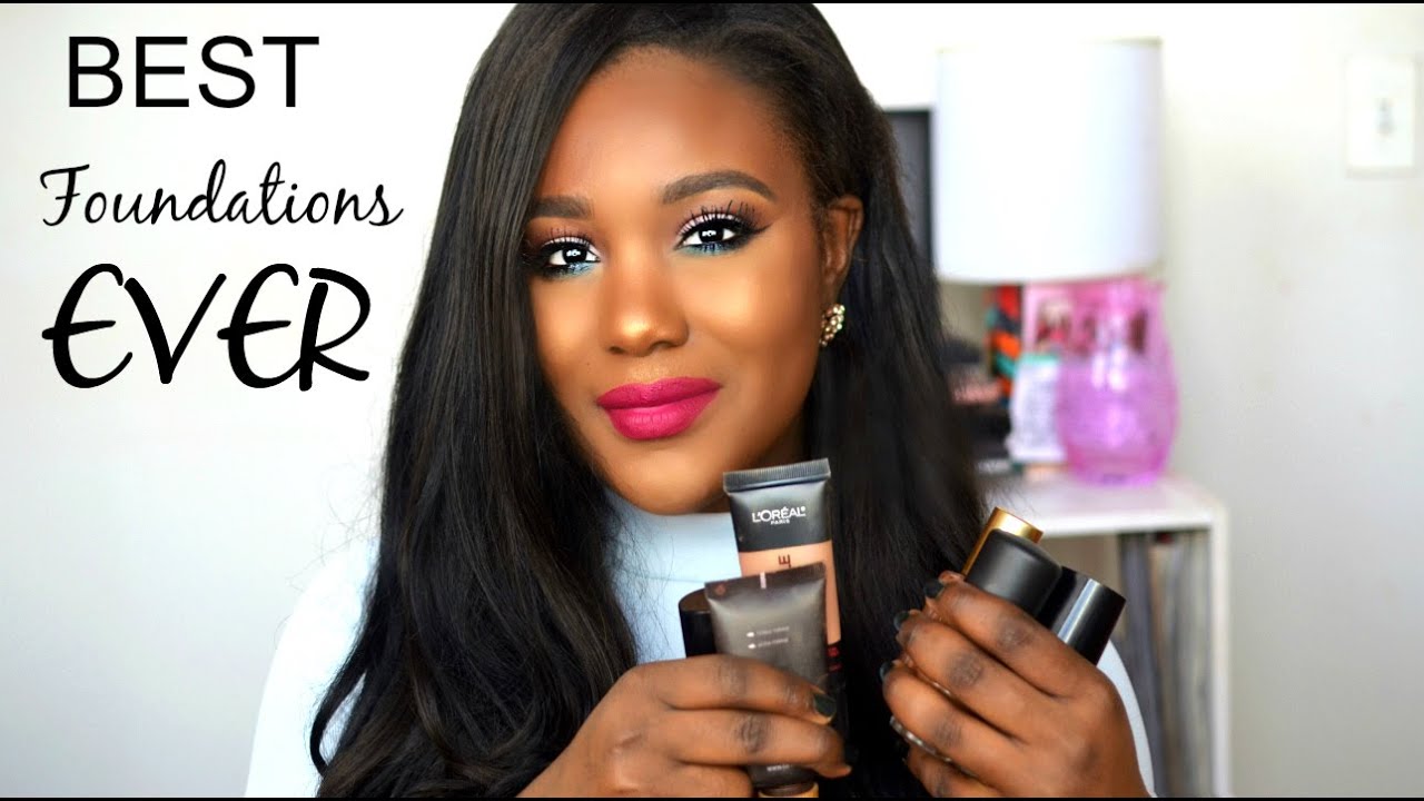 BEST Summer Foundations + High End Oily, Dry, for Black Women Makeup Tutorial 2016 ( DARK SKIN )