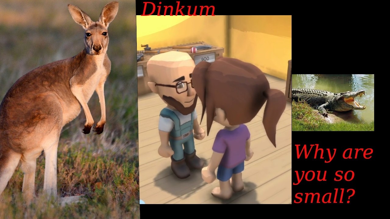 Dinkum, part 2, let's relax, and open up