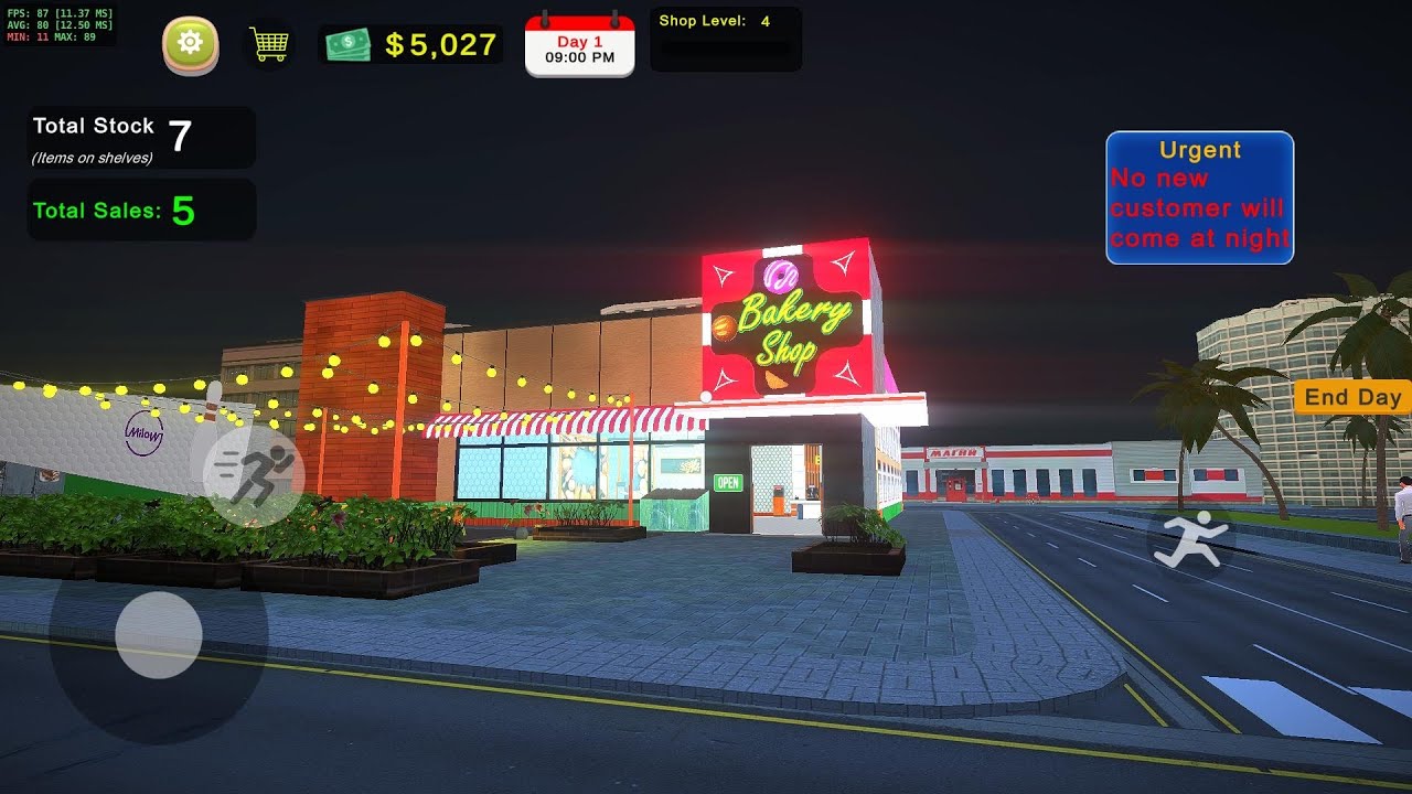 Bakery simulator - Store management Game Android gameplay in Unity game engine