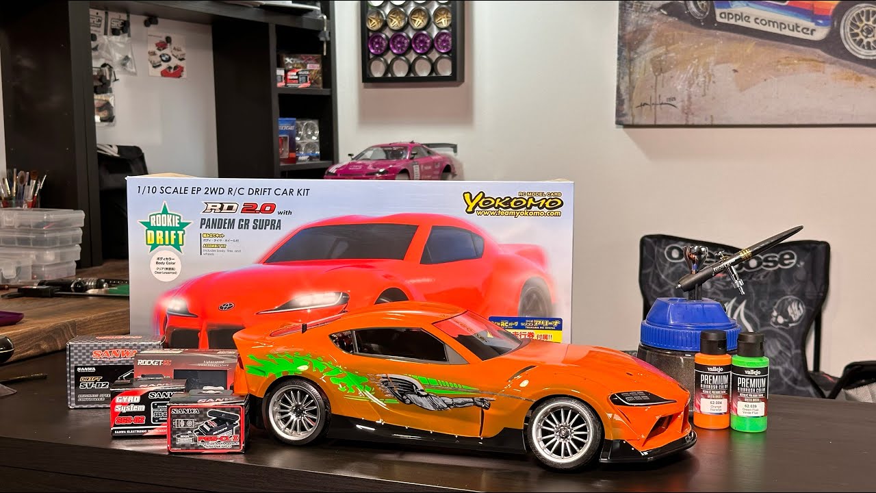RC drift car build Toyota Supra Paul Walker lexan body making of |  Yokomo RD 2.0 | SANWA