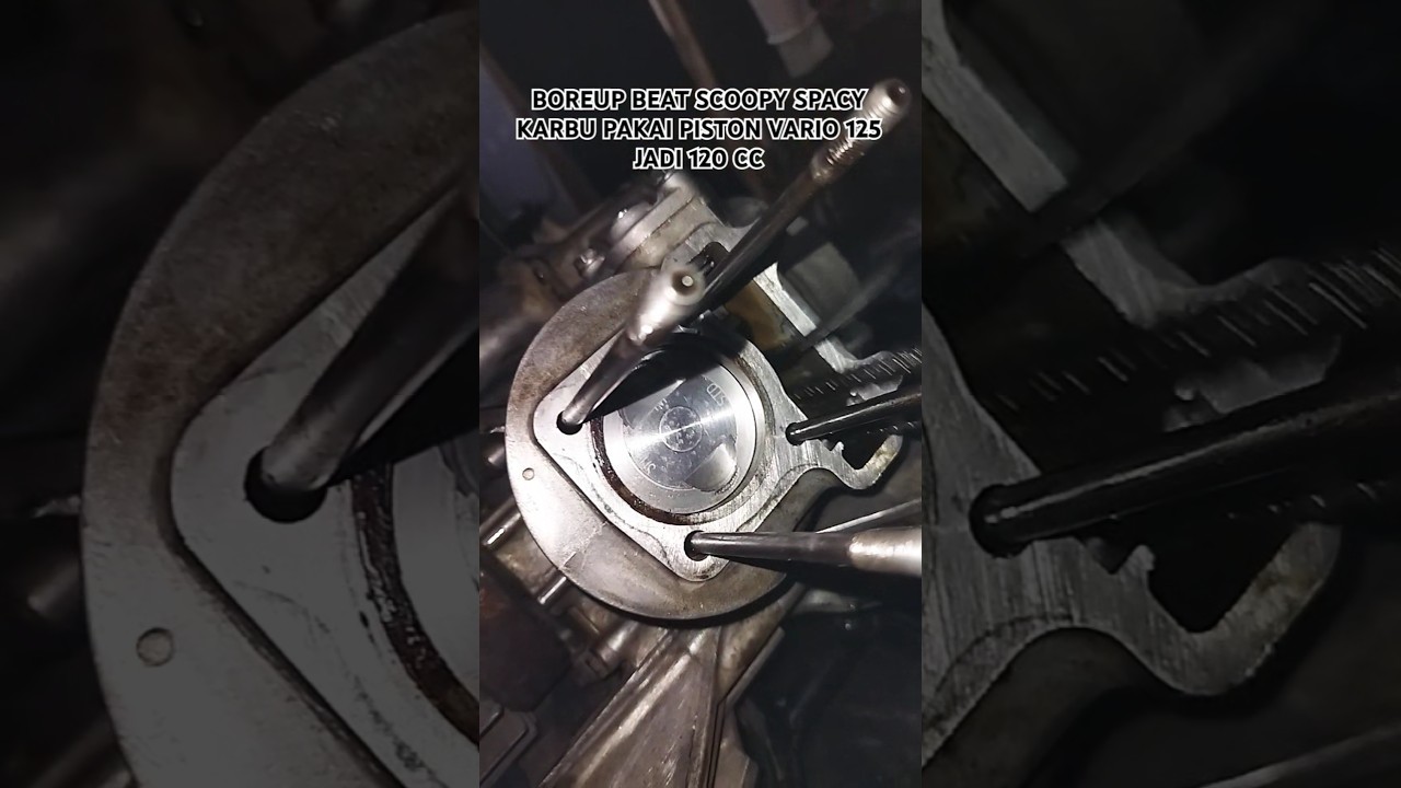 Boreup Beat Scoopy Karbu pakai Piston Vario 125 jadi 120cc #honda #beat #vario #bengkelmotor