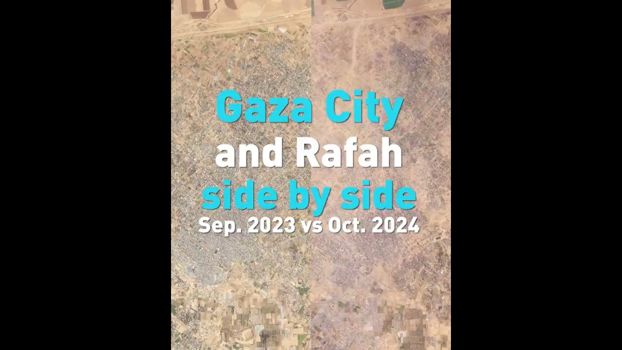 Satellite shows Israel's destruction of Gaza City and Rafah