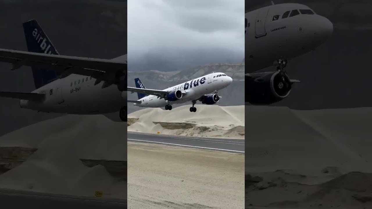 Beautiful A320 Airblue takeoff From Skardu Int Airport.#airbus #a320 #cfm #airblue #takeoff #skardu