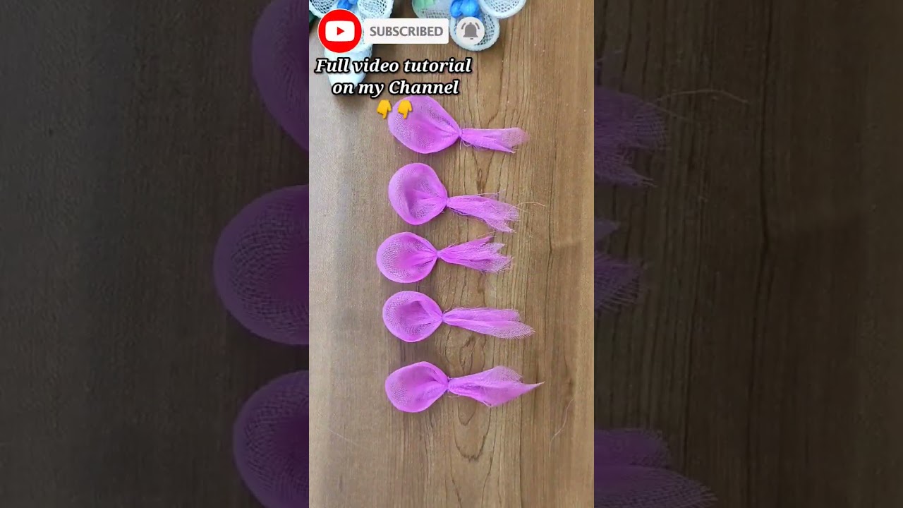 Net Fabric Flower Making ideas 