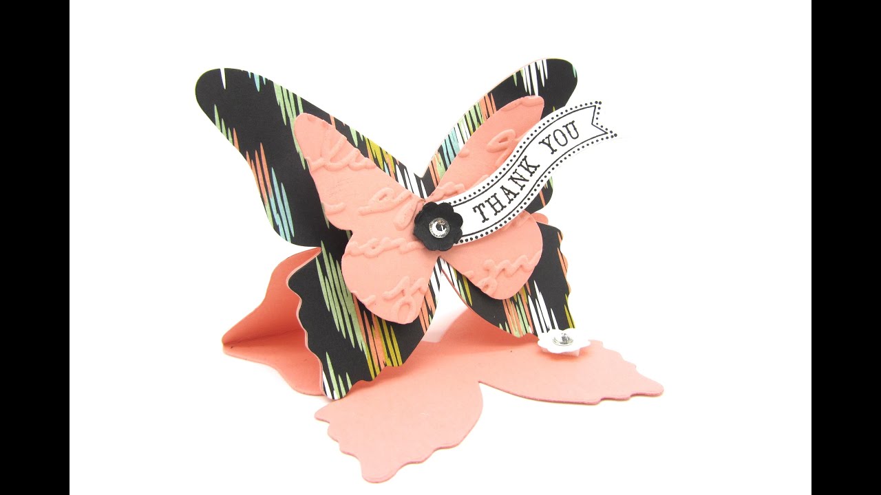A Mini Butterfly Easel Card using the Stampin' Up! Beautiful Butterfly Die