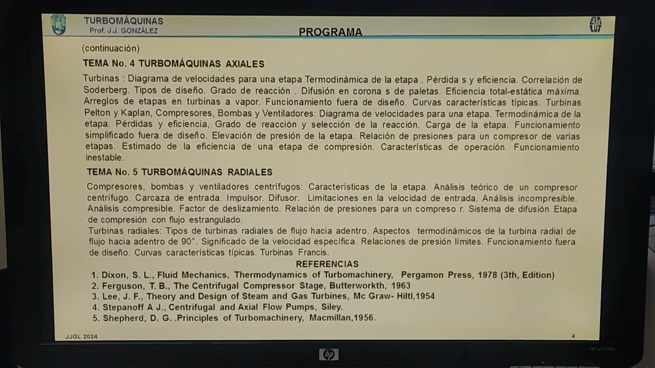 Introducción a turbomaquinas, mecánica de fluidos , cascadas , turbomaquinas Radiales y axiales