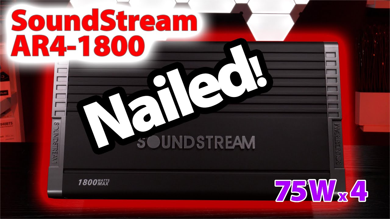 SoundStream AR4-1800 4-Ch Amp - Amp Dyno 1 of the best performing  75 W x 4 Amp for under $100!