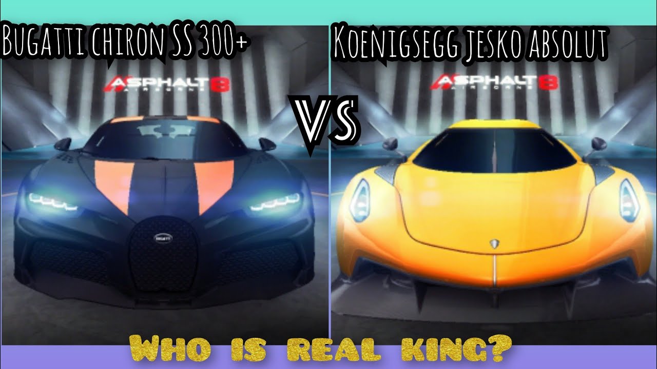 Asphalt 8 | Bugatti Chiron SS 300+ Vs Koenigsegg jesko absolut✅. Full comparison