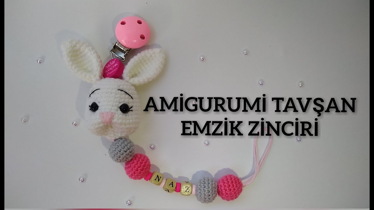 AMİGURUMİ TAVŞAN EMZİK ZİNCİRİ