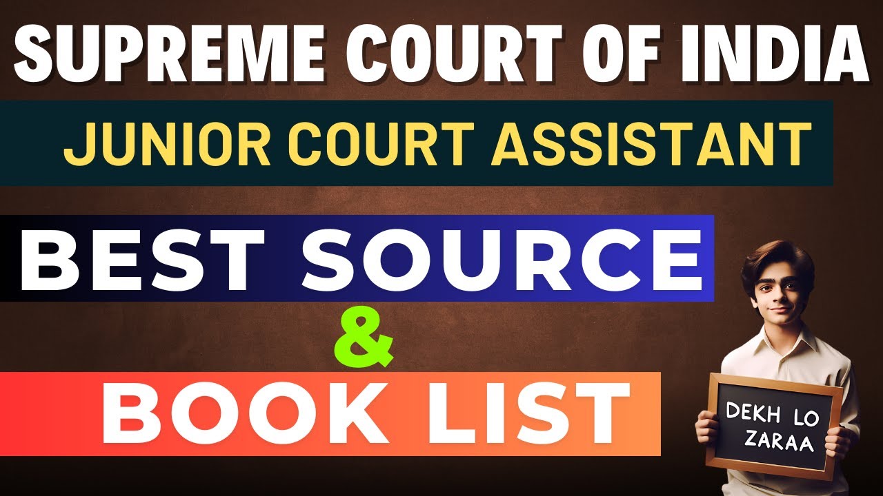 SCI Junior Court Assistant | Book List and Best Source to Cover the Syllabus | A Must Watch Video