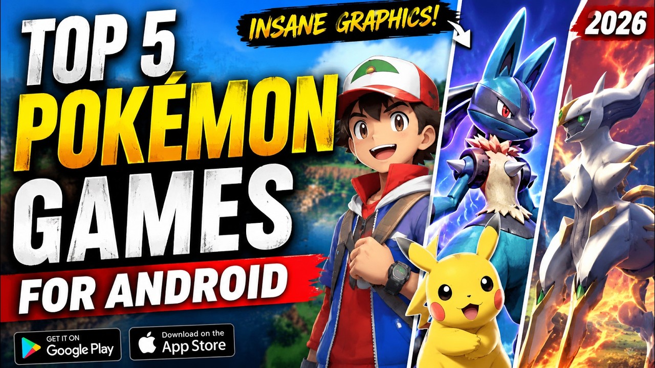 These Mobile Pok&eacute;mon Games Have INSANE Graphics! (android 2026) | Top 5 Pok&eacute;mon Games for mobile