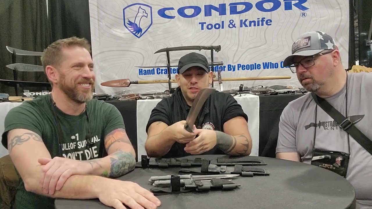 Survival University walks us through their blade designs from Condor knife and Tool at Shotshow 2024