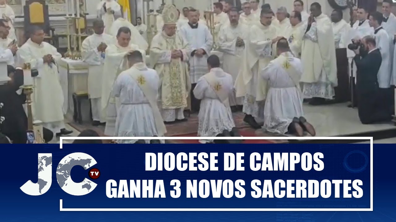 Dom Roberto Ferrería Paz ordena 3 sacerdotes para a Diocese de Campos – JCTV – 20/11/25