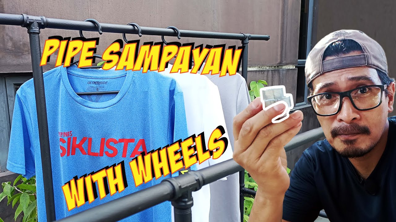 DIY Clothes Rack | DIY Sampayan with Wheels | Rustic Pipe Clothes Rack
