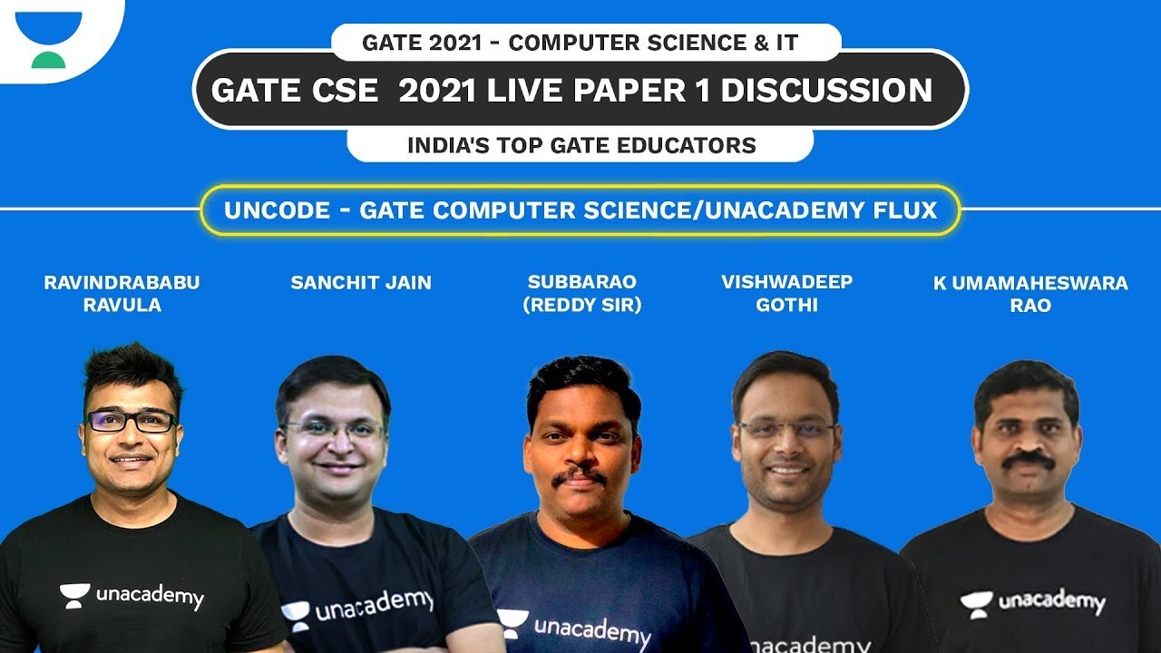 GATE CSE 2021 Live Paper 1 Discussion | By India's Top GATE Educators