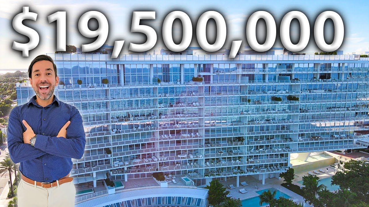Recorriendo un condominio de lujo justo en frente del mar a la venta por $19,500,000 de dolares
