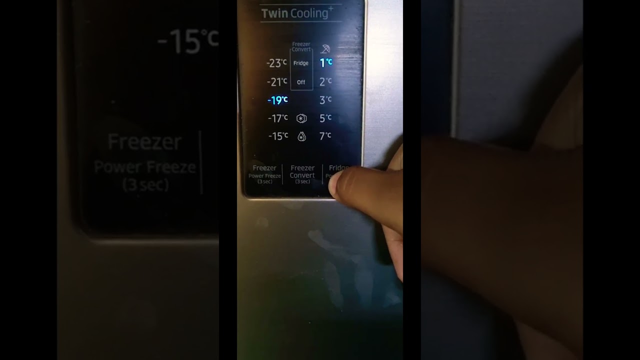 HIGH FREEZER TEMPERATURE ADJUSTMENT SAMSUNG DIGITAL INVERTOR twin cooling plus fridge #shorts