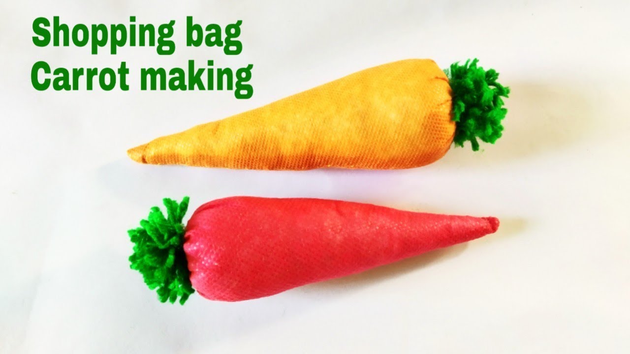 How to Make Shopping bag Carrot Making /  Diy Shopping bag carrot making