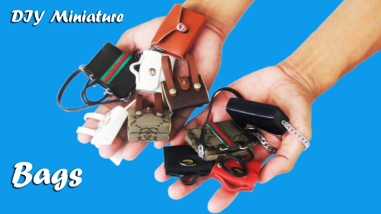 Bolsas en miniatura de bricolaje para muñecas  - cómo hacer mini bolsas