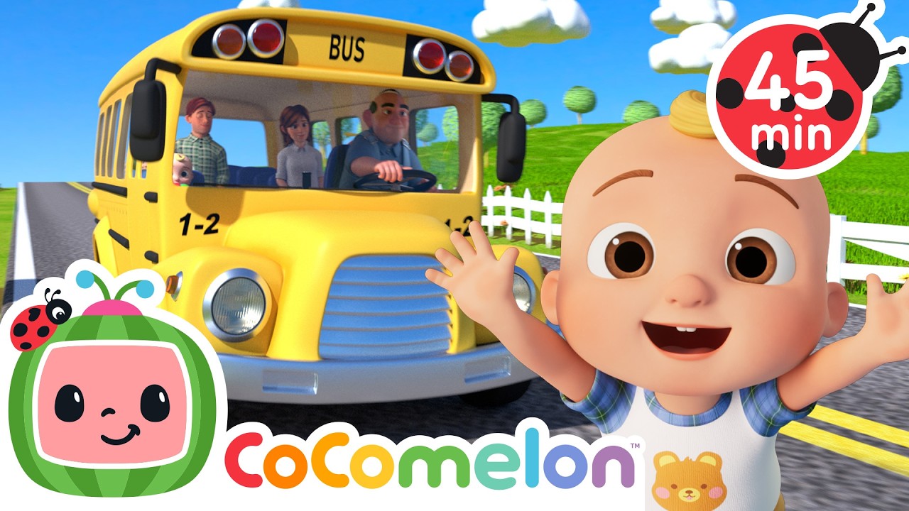 Wheels on the Bus Go Round and Round! | CoComelon | Animals for Kids | Sing Along Songs for Kids