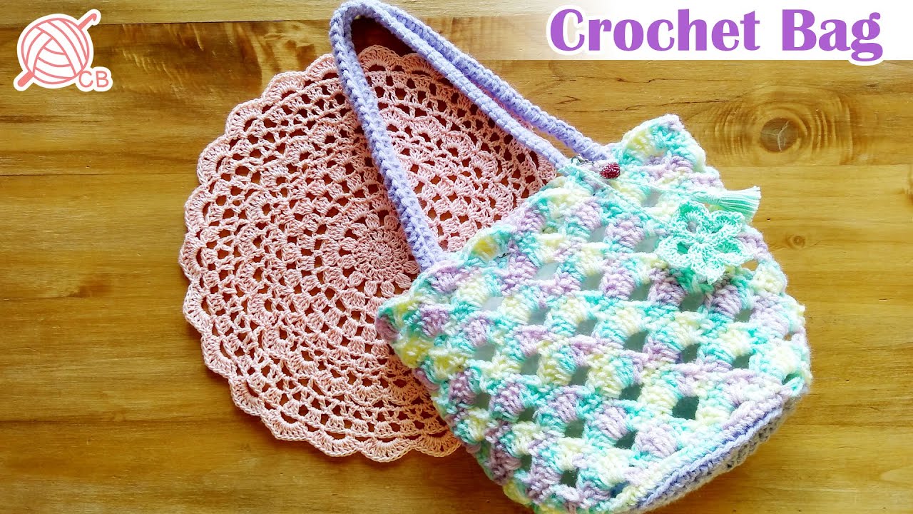 [ENG SUB] Easy Bucket Bag - Arcade Stitch Market Shoulder Bag - Bolsa Cartera Elegante a Crochet.