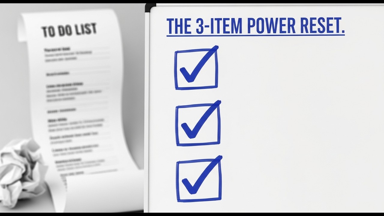 The 3 Item Power Reset How to Finish Your Daily To Do List by Focusing on Only 3 Tasks