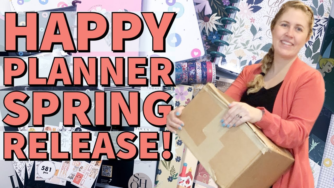 Happy Planner Spring Release 2023 | Huge Planner, Sticker Book & Accessories Unboxing!