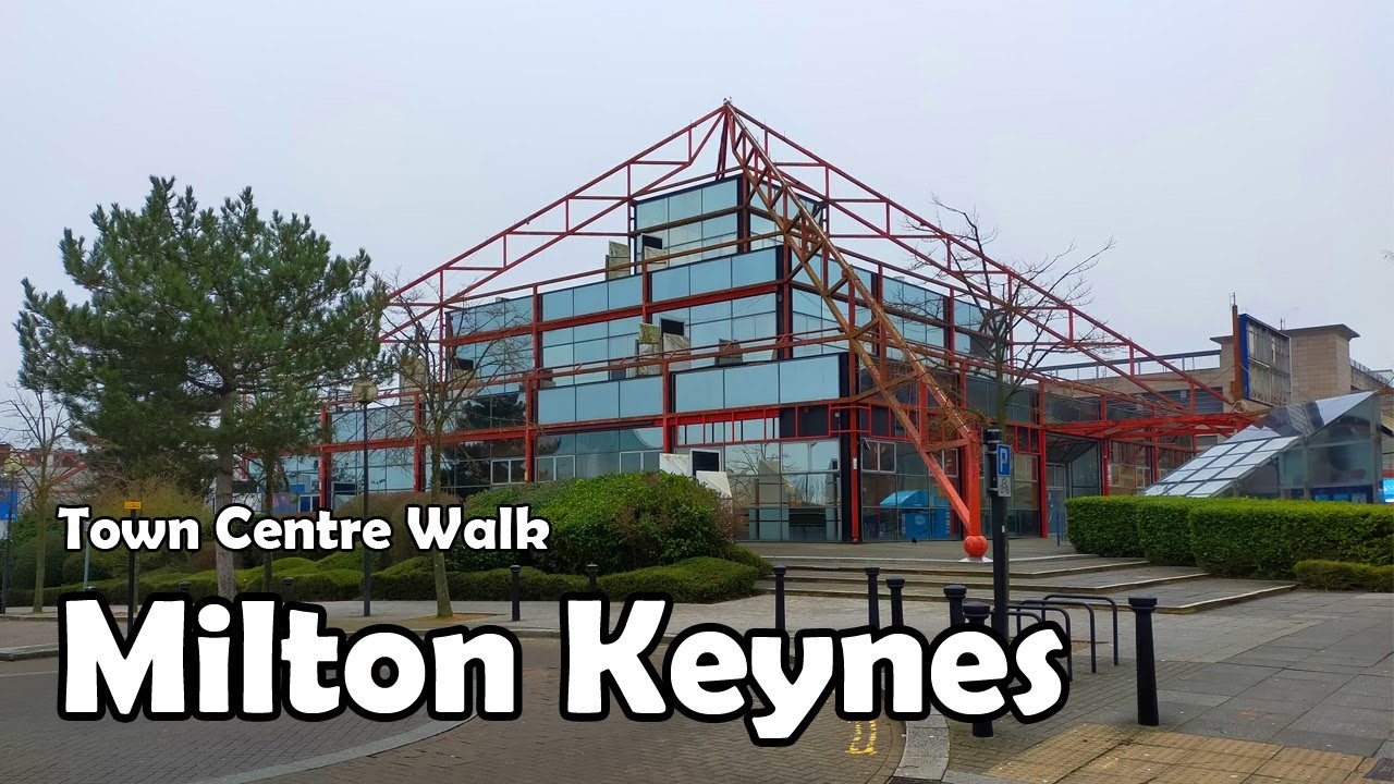 Milton Keynes Town Centre Walk【4K】| Let's Walk 2021