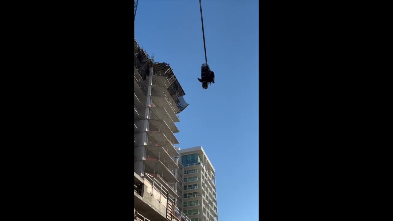 Man Lifted by Crane to Safety From High-Rise Building During Medical Emergency