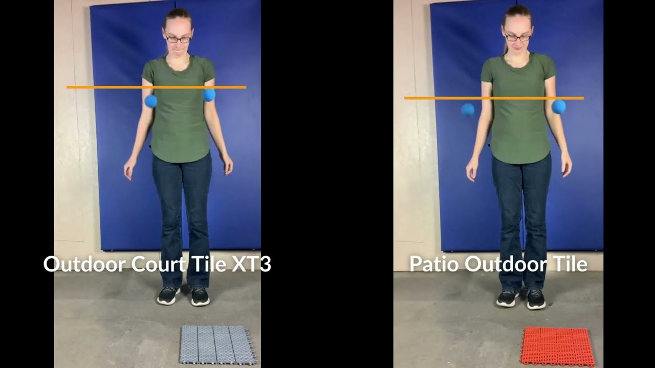 Outdoor Racquetball Court Tile Comparison - Unofficial Bounce Test