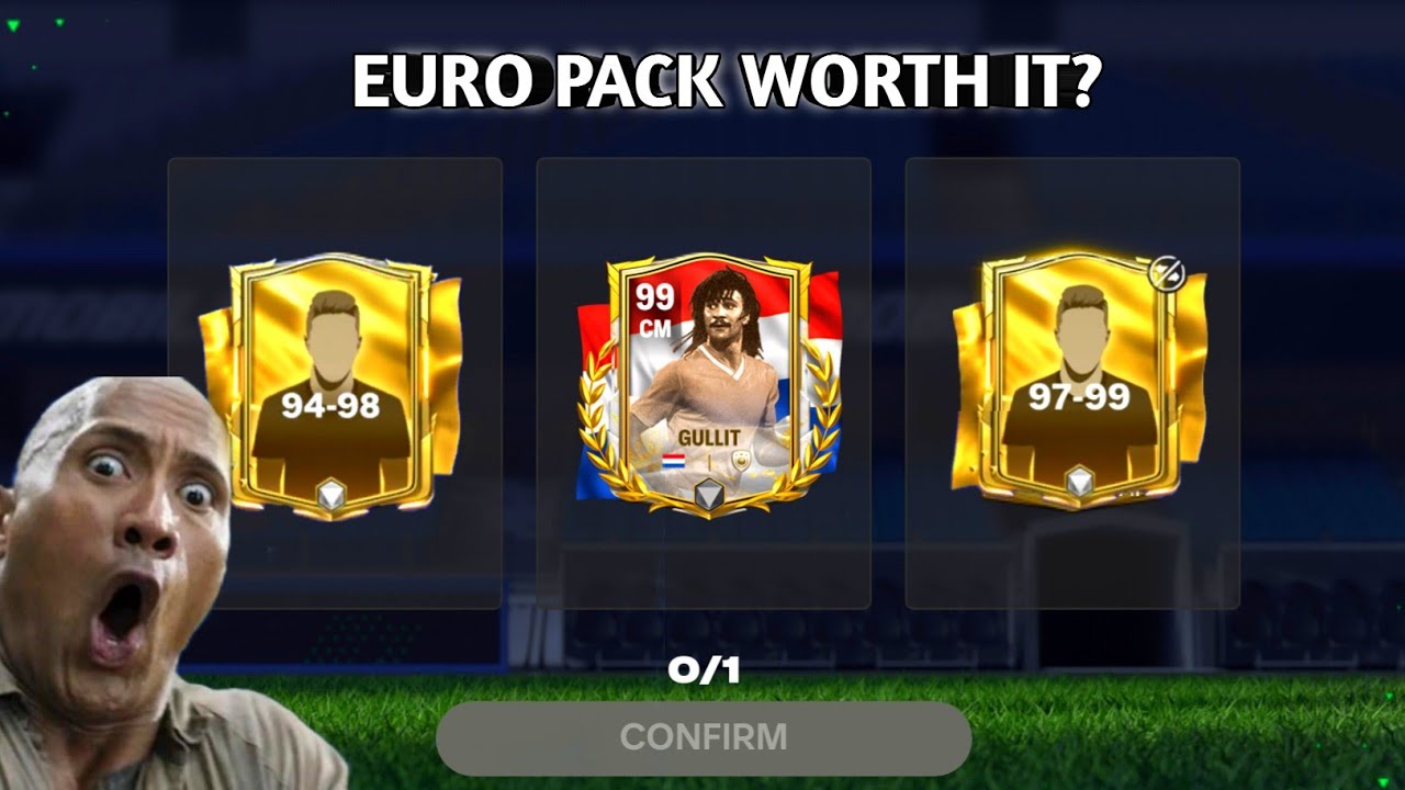 Открытие Euro Funny Pack — упаковано 99 Icon с Гуллитом, Бланом и Роналду