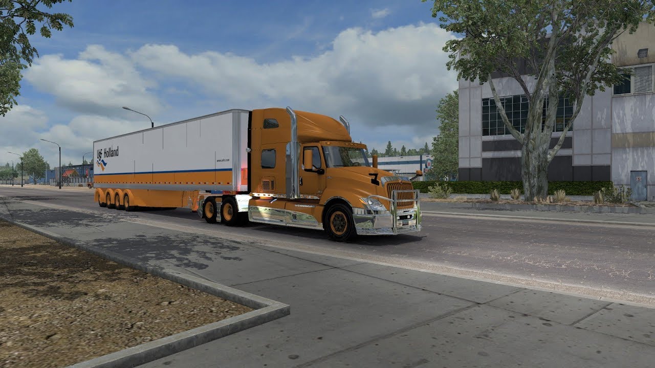 American Truck Simulator . International LT625 2019.Custom 53&rsquo; trailer