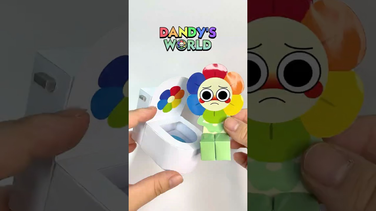 Dandy&rsquo;s World Dandy x Tisha💗 Best friend.. or emergency tissue? 🧻 #dandysworld #papercraft #diy