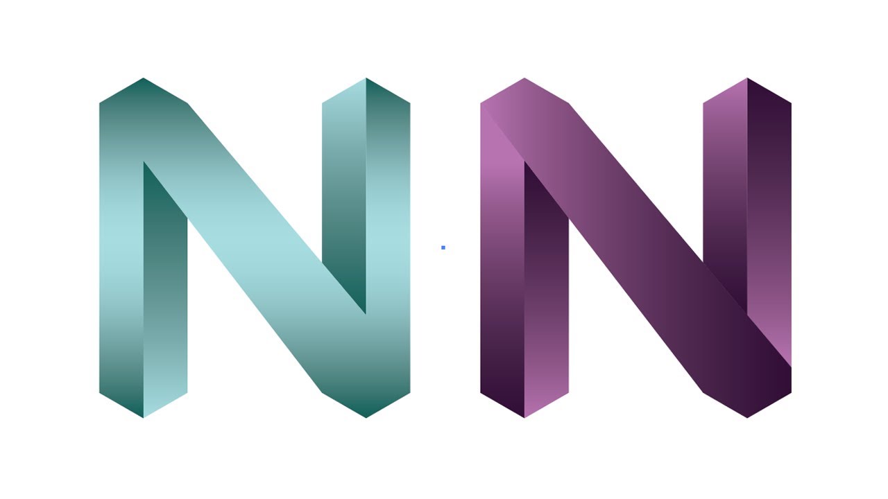 N Letter Logo Design Illustrator | 3D N Logo Design | 3D Logo Design