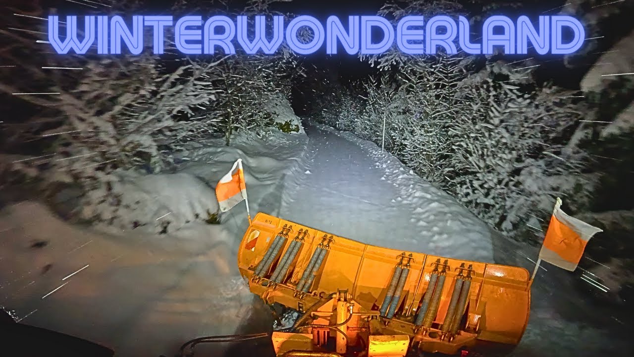 Snow plowing in Winter Wonderland | Snow removal in Alps #asmr #beautiful