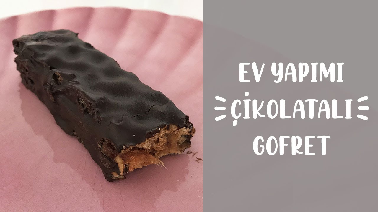 Ev Yapımı Çikolatalı Gofret | Chocolate Dipped Wafer