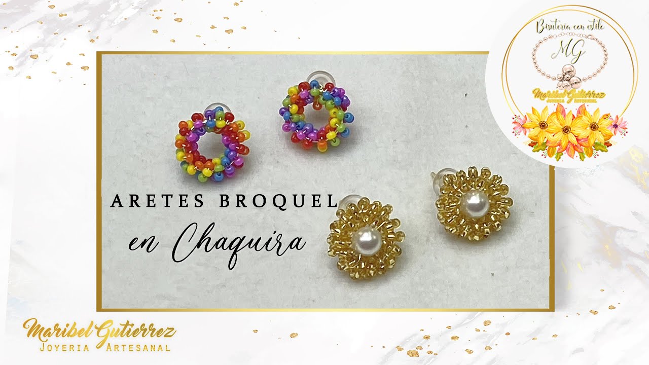 ARETES EN ALAMBRISMO| Arete BROQUEL DONA EN CHAQUIRA