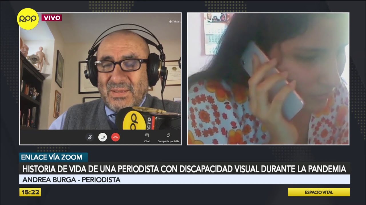 Andrea Burga: La historia de una periodista con discapacidad visual durante la pandemia